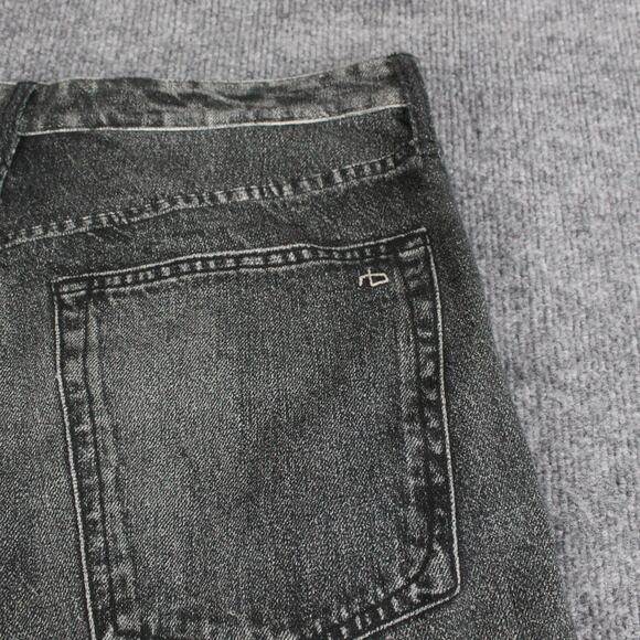 Rag Bone Pants Women 32 Miramar Sofie Wide Leg Cropped Black Sweatpant Jean Chic - Picture 8 of 16